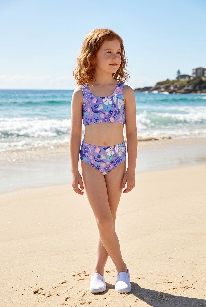 Bikini infantil floral