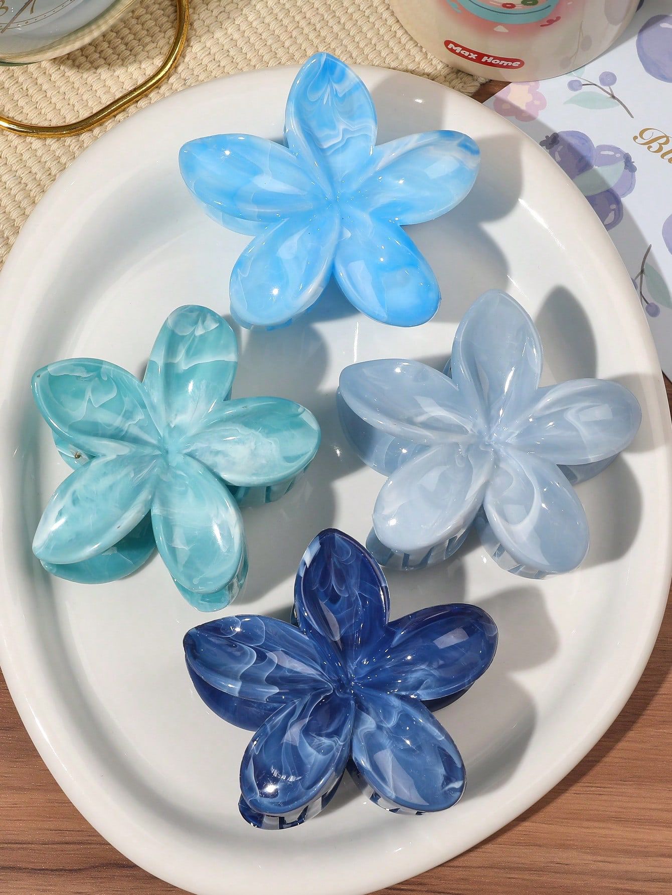 Pinzas florales de acrílico