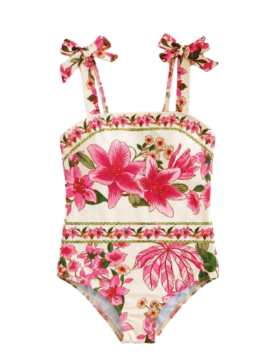 Bañador infantil floral