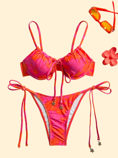 Bikini rosa neón