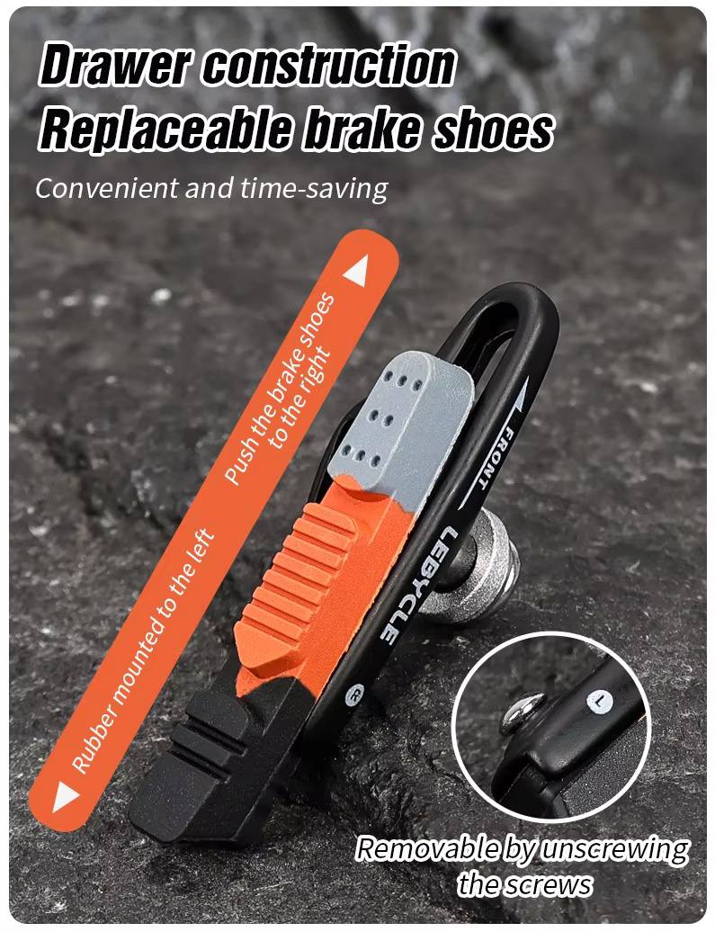 1 Pair Road Bike Brake Pads C Type Aluminum Brake Linings Low Noise Wear Resistant Bicycle Caliper Brake Pads Suitable For Road Bikes That Can Replace Brake Pads