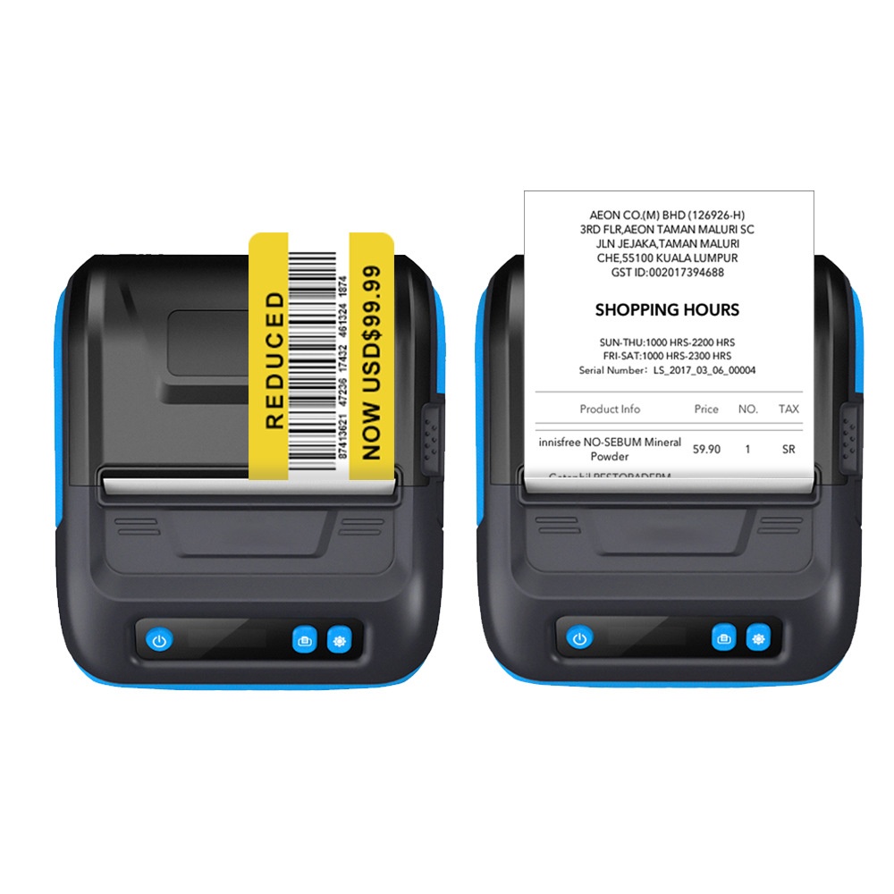Label printers (Thermal) Mini Bluetooth Draagbare Printer 80mm Draadloze Ontvangst Label Maker Machine Printers for Telefoon (Color : P29L)