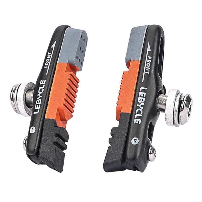 1 Pair Road Bike Brake Pads C Type Aluminum Brake Linings Low Noise Wear Resistant Bicycle Caliper Brake Pads Suitable For Road Bikes That Can Replace Brake Pads