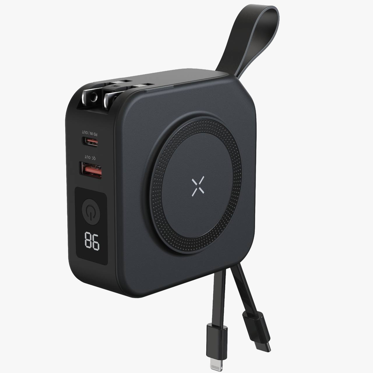 5-in-1 Multifunctional Wireless  Charger and power bank -10.000mAh 