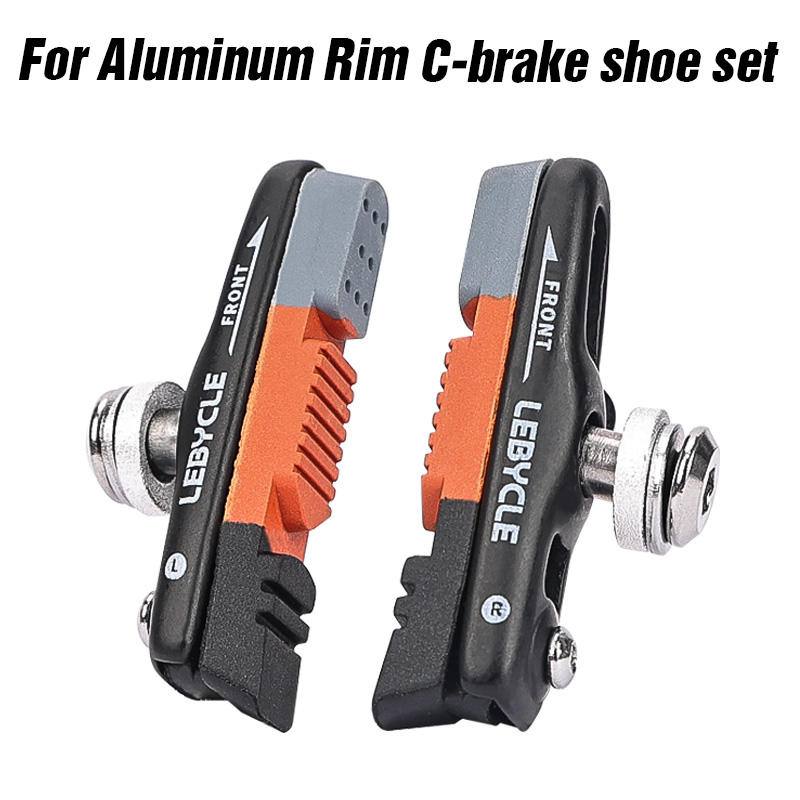 1 Pair Road Bike Brake Pads C Type Aluminum Brake Linings Low Noise Wear Resistant Bicycle Caliper Brake Pads Suitable For Road Bikes That Can Replace Brake Pads