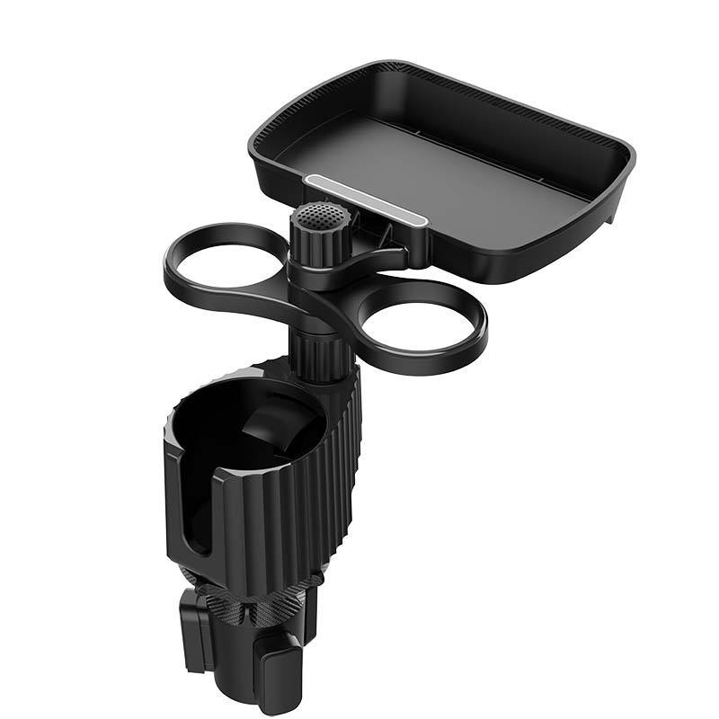 5-in-1 bekerhouder voor in de auto, tafelblad, 360 graden verstelbaar, rekbaar, universeel, multifunctionele tafel, snacktablet, auto-organizer voor auto, bekerhouder