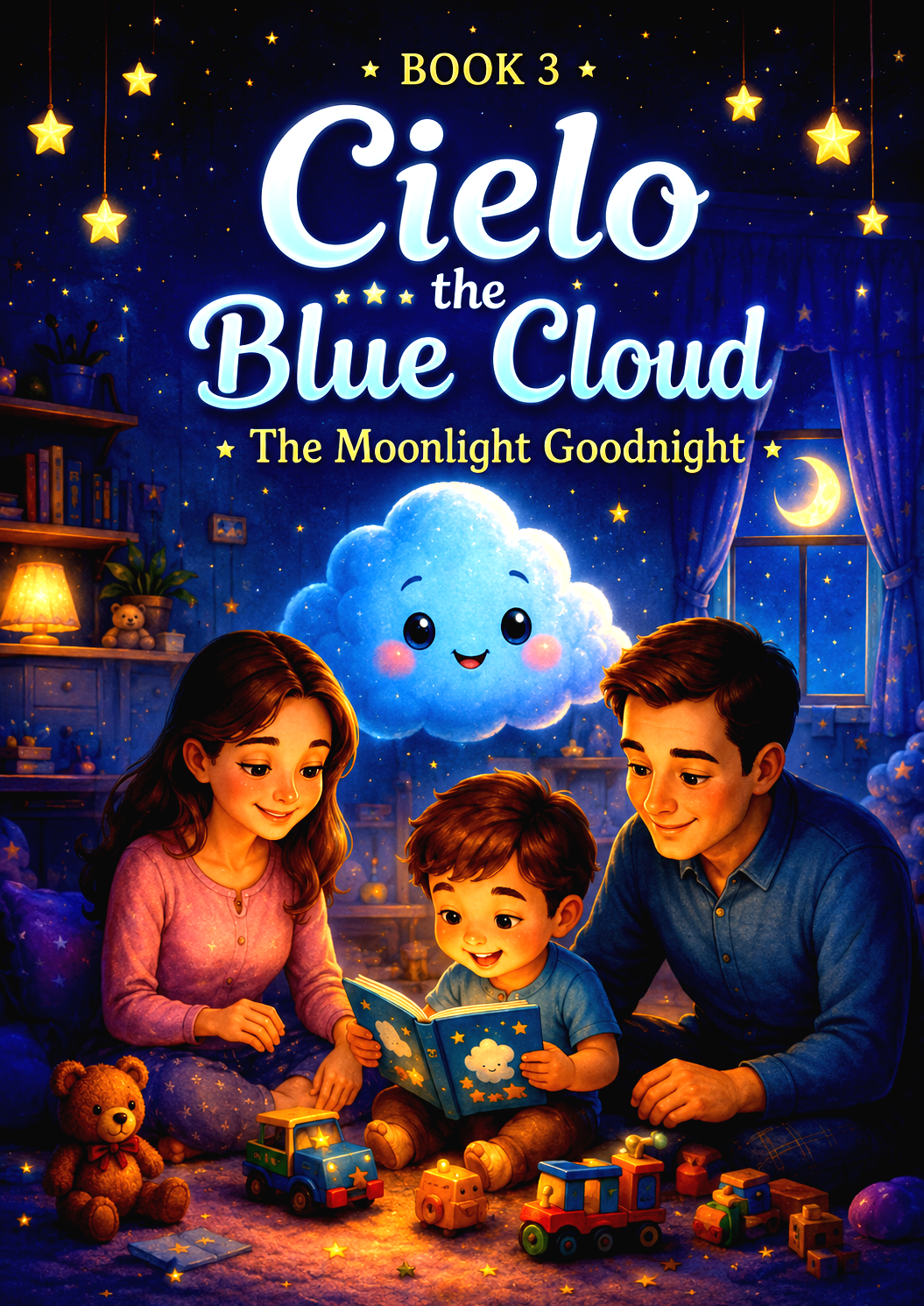 Book 1-C: Cielo the Blue Cloud – The Moonlight Goodnight ☁️✨