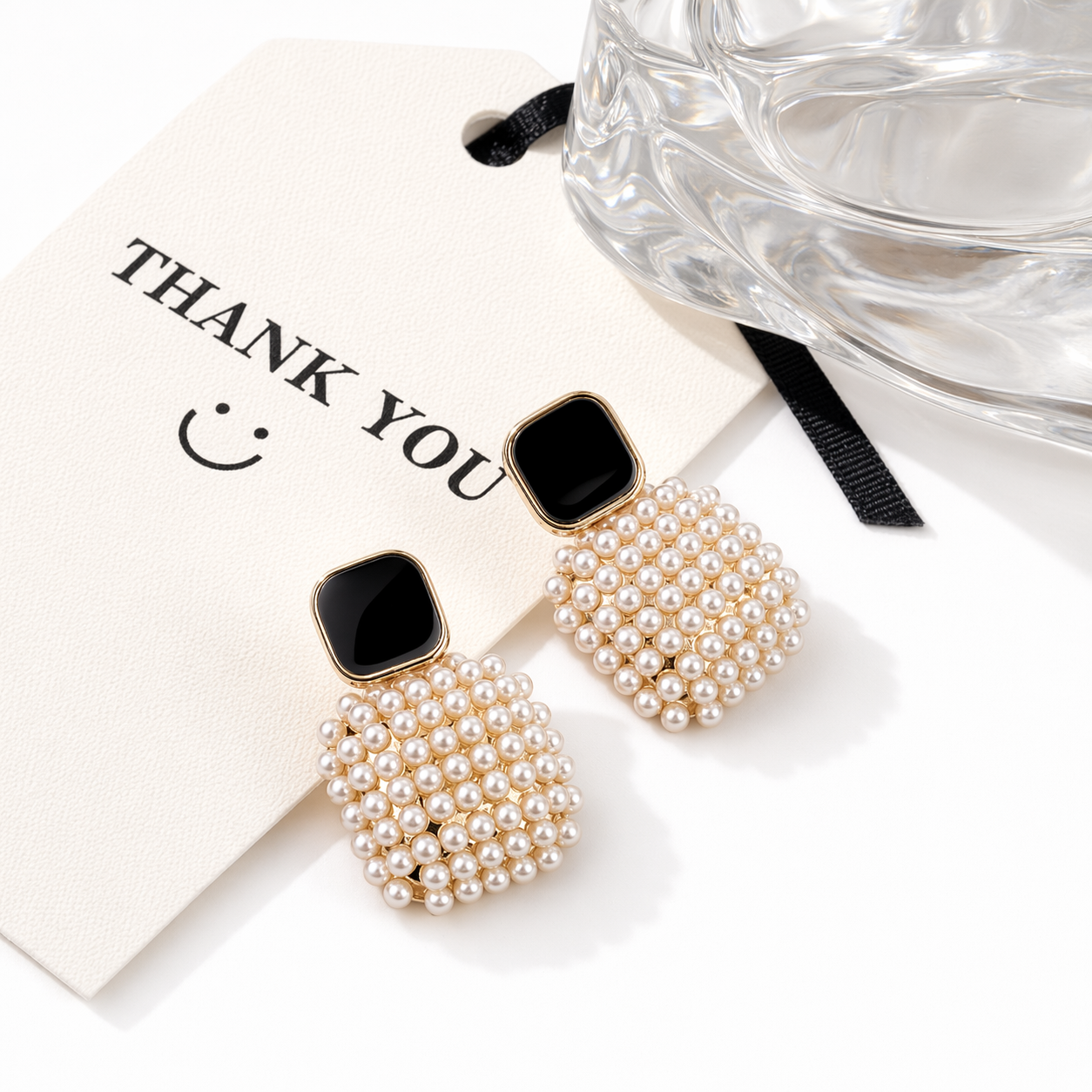 Pearl Cluster Statement Earrings