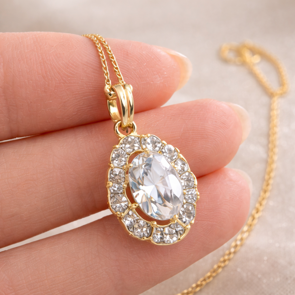Elegant CZ Diamond Jewelry Set