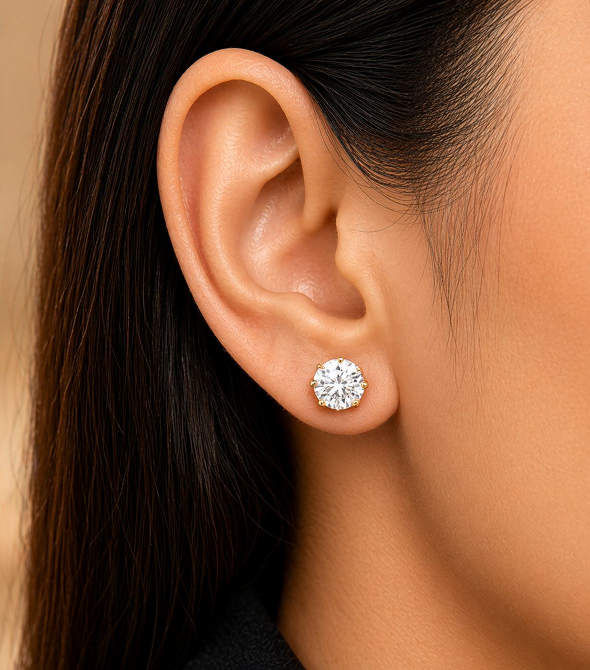 CZ Diamond Stud Earrings