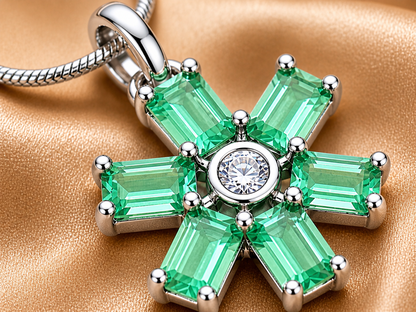 Emerald Blossom Necklace