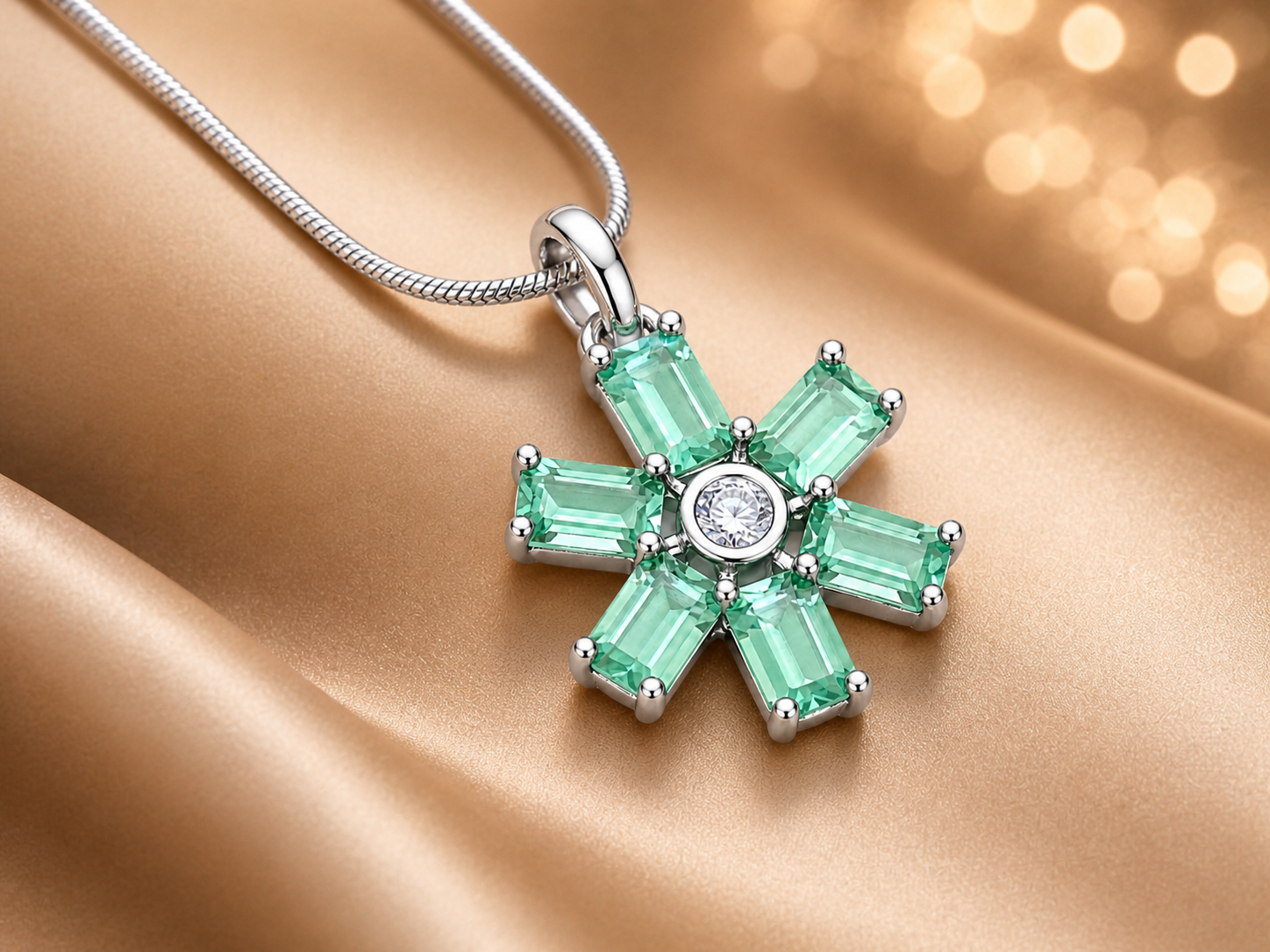 Emerald Blossom Necklace