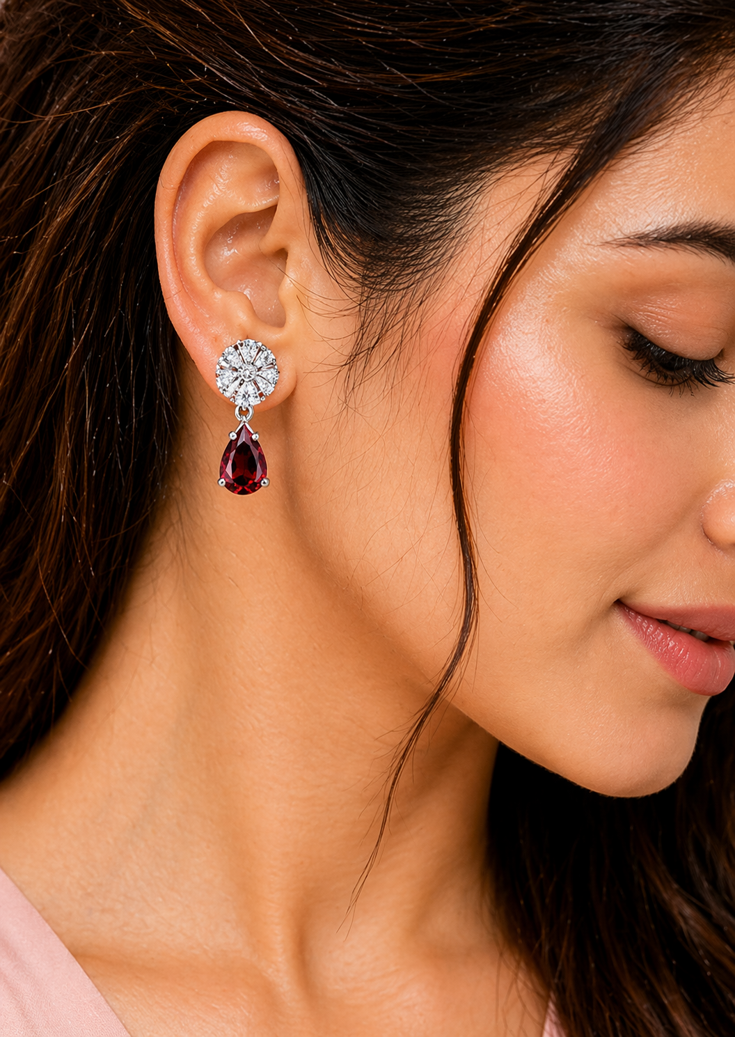 Ruby Drop Earrings