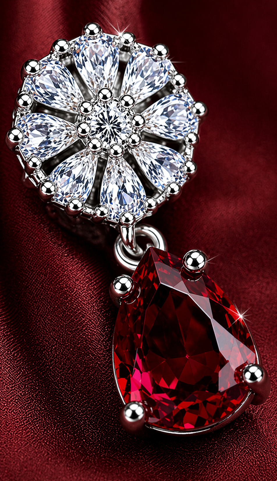 Ruby Drop Earrings