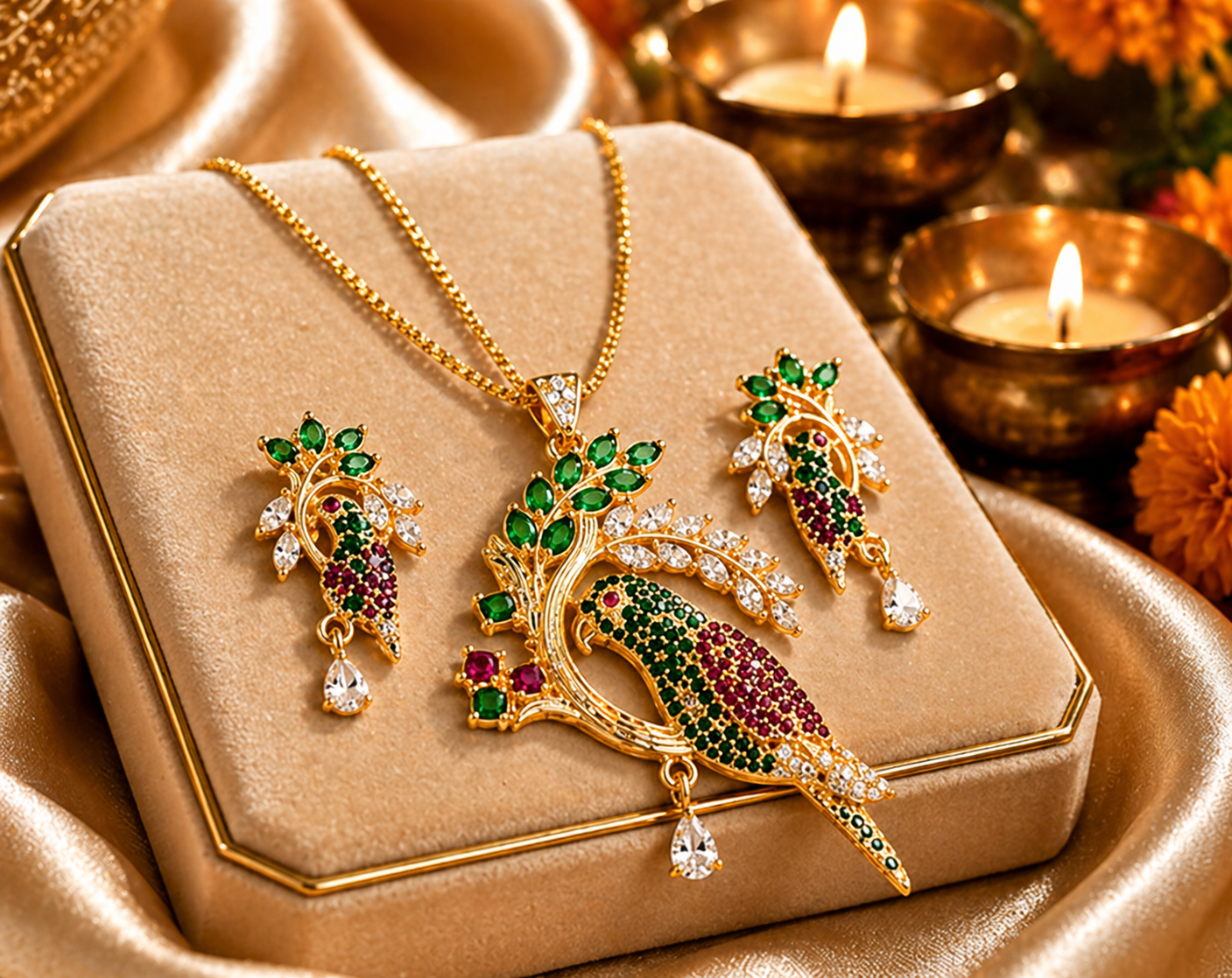 Parrot-Inspired Jewelry Set