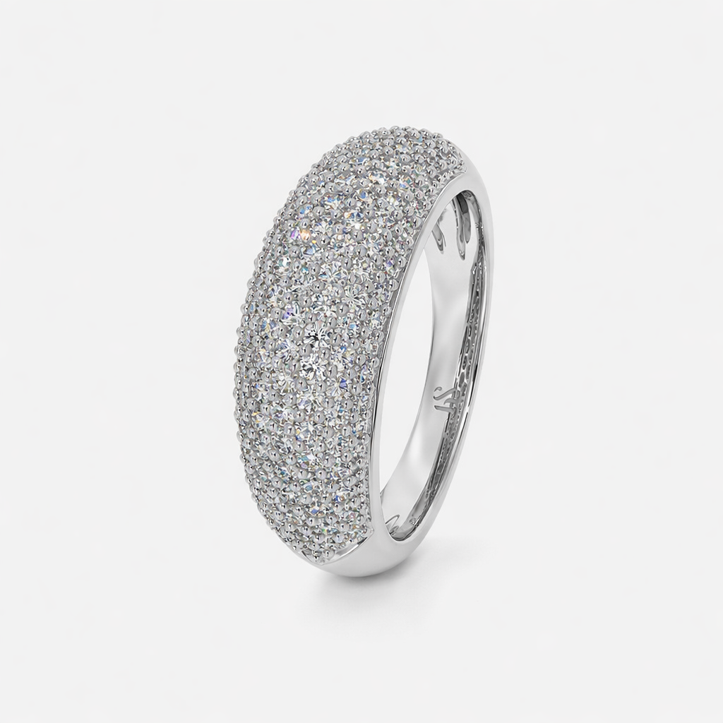 Pavé CZ Diamond Band Ring