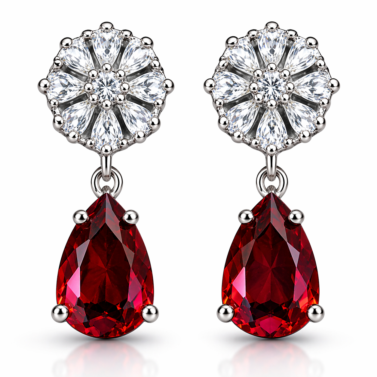 Ruby Drop Earrings
