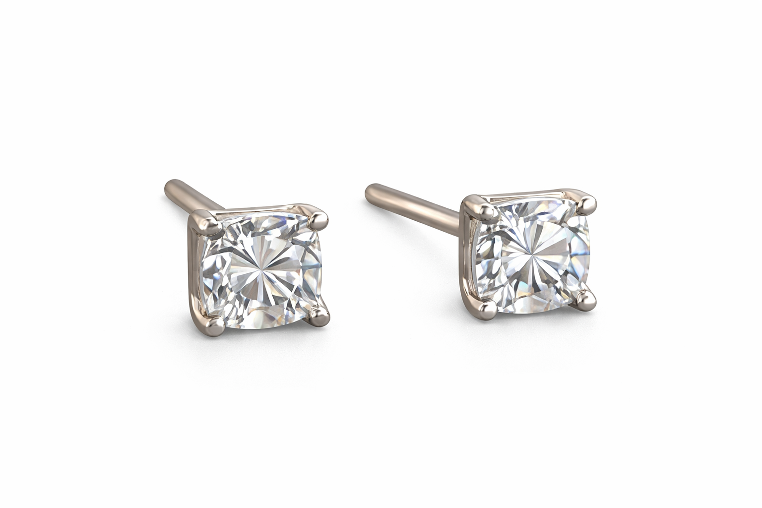 CZ Diamond Stud Earrings