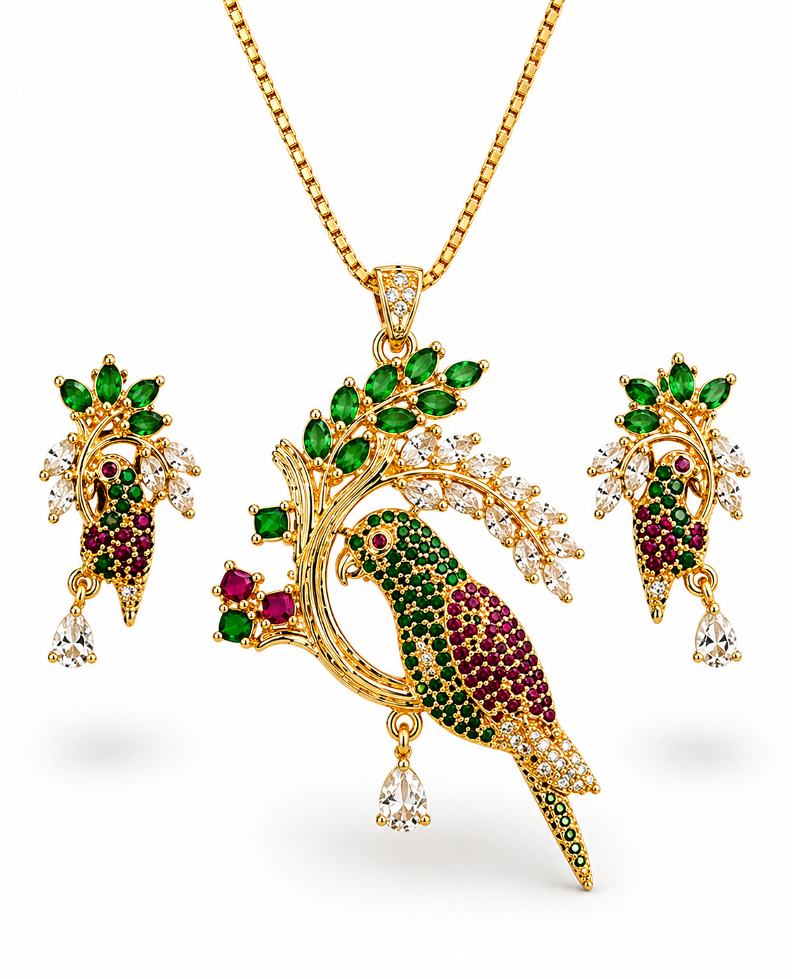 Parrot-Inspired Jewelry Set