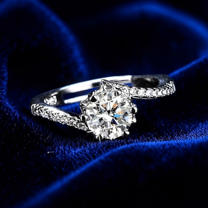 Elegant CZ Diamond Engagement Ring