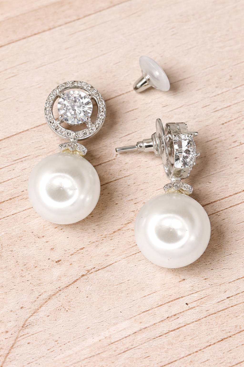 Elegant Pearl & Crystal Earrings