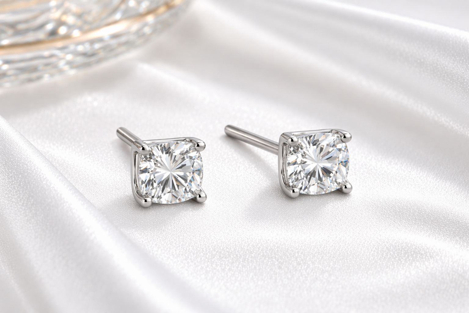 CZ Diamond Stud Earrings