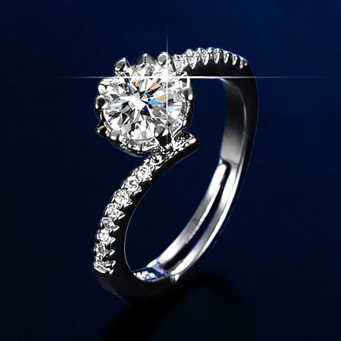Elegant CZ Diamond Engagement Ring