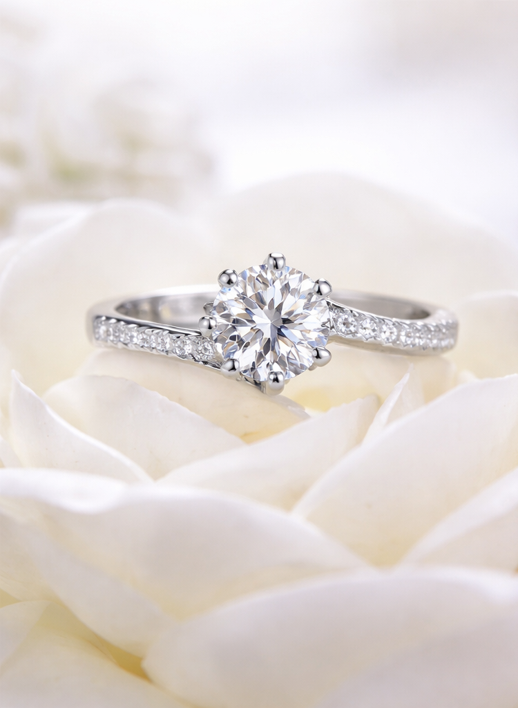 Elegant CZ Diamond Engagement Ring