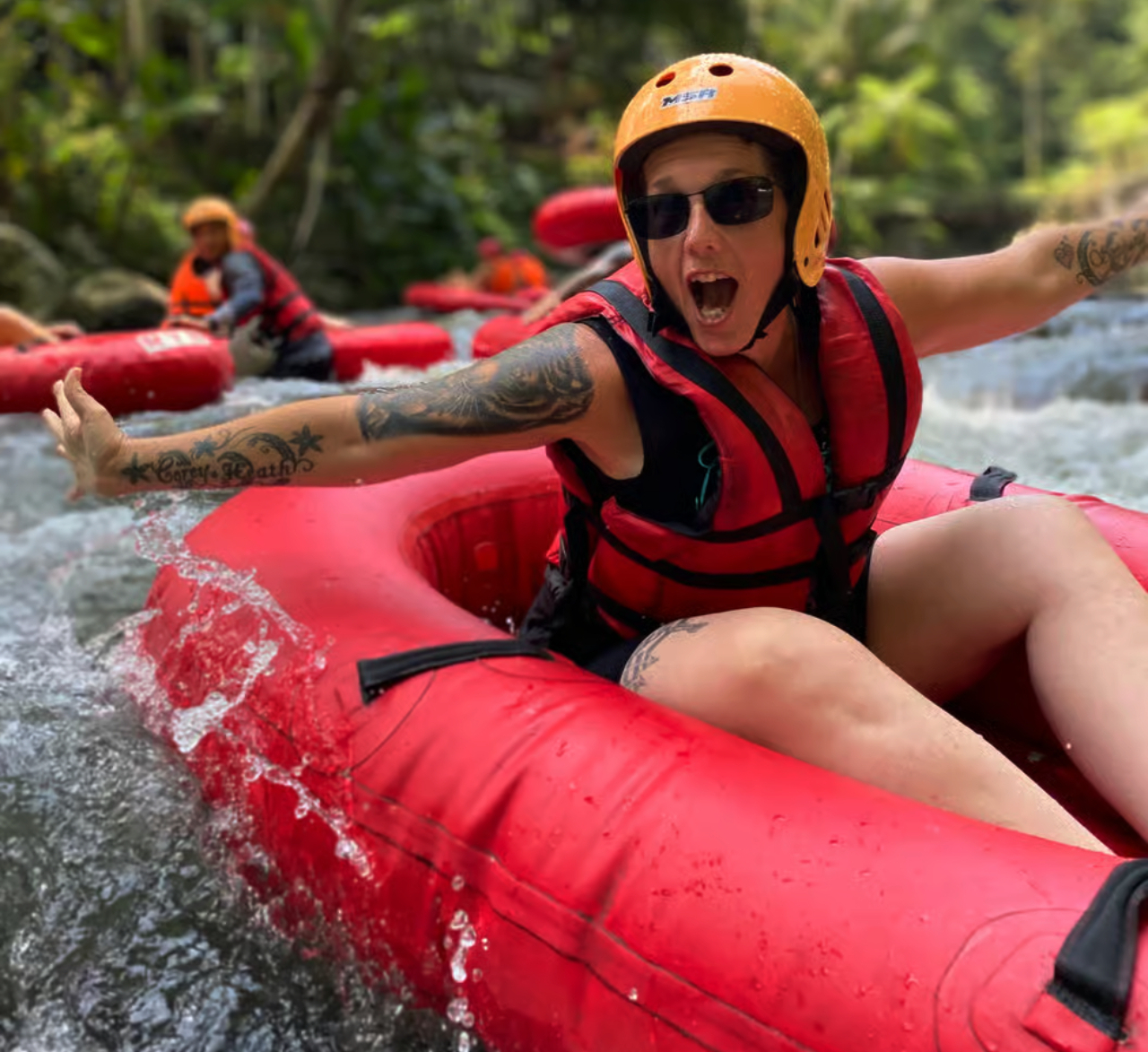 Ubud: Hidden Canyon River Tubing Adventure with Lunch