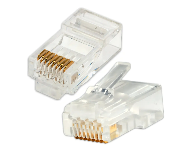 Plug Cat 6 Rj45 100 Pz Baño De Oro  Conector Red Utp