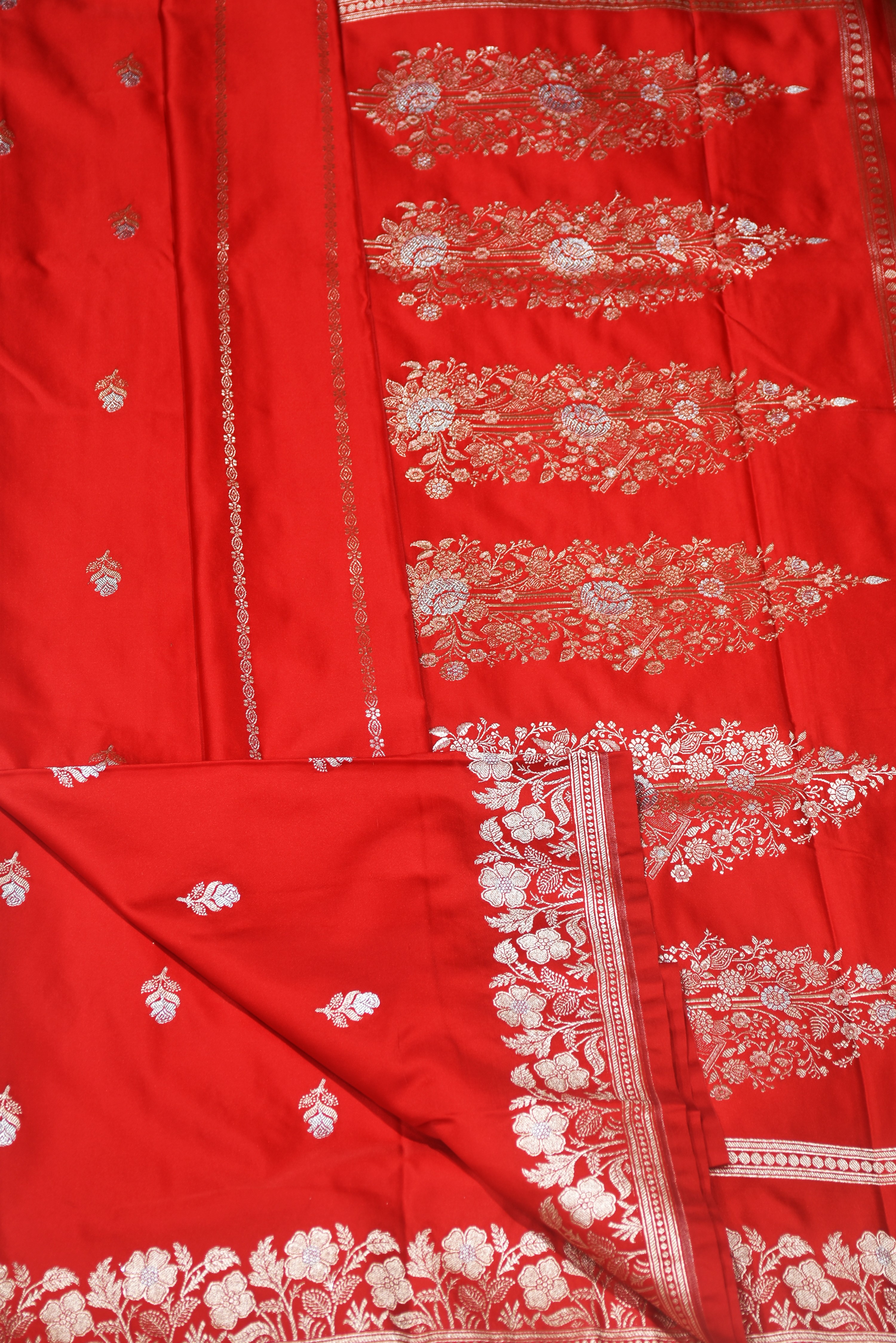 Red Mashru Saree