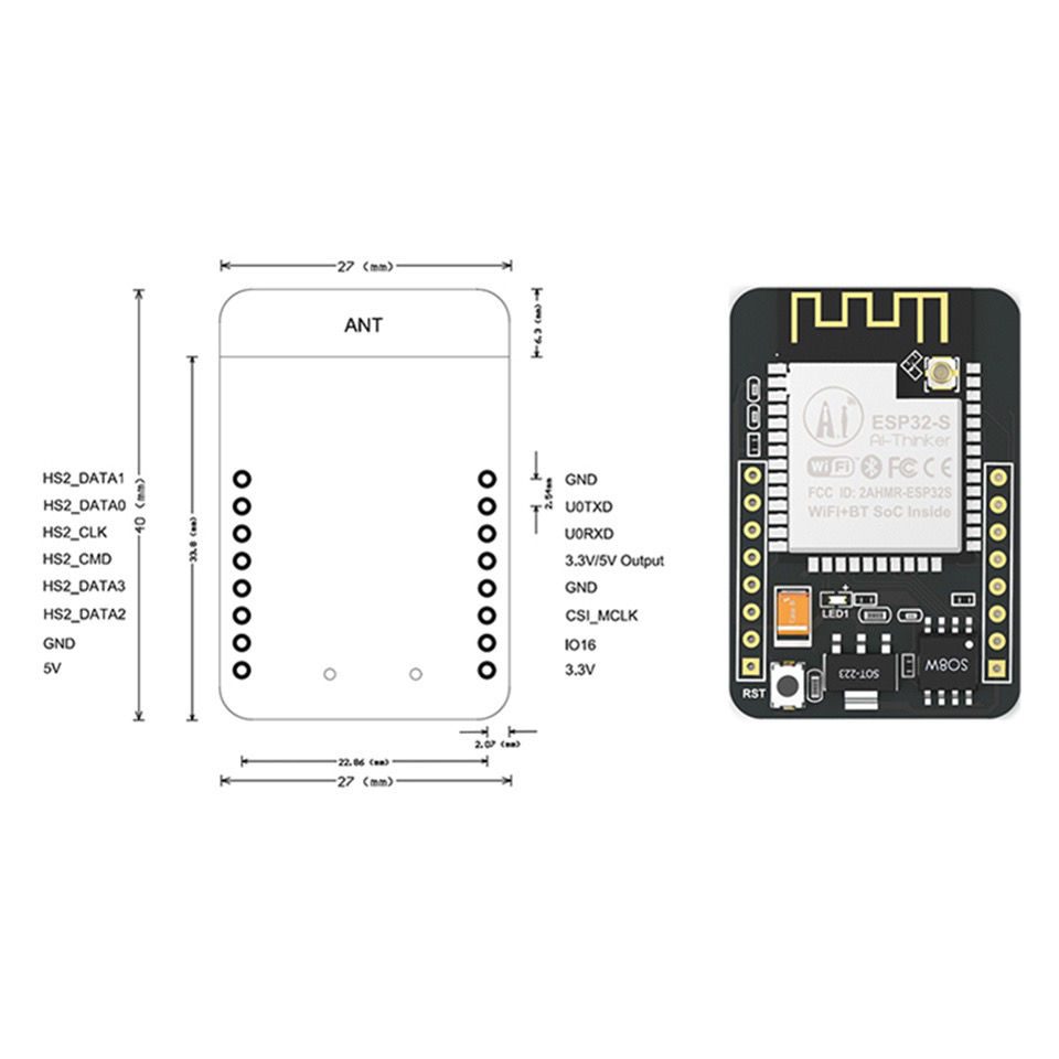 Módulo de Desarrollo ESP32-CAM OV2640