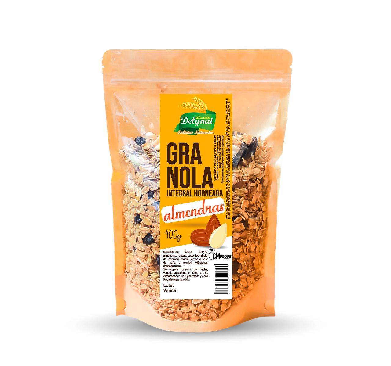 Granola Integral Horneada con Almendras 400g