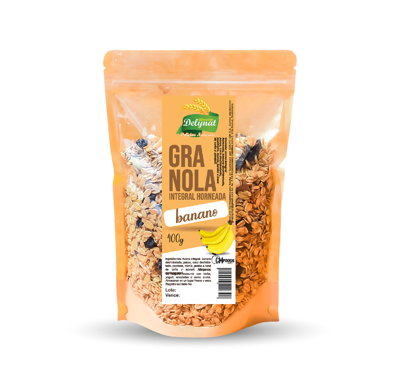 Granola Integral Horneada con Banano 400g