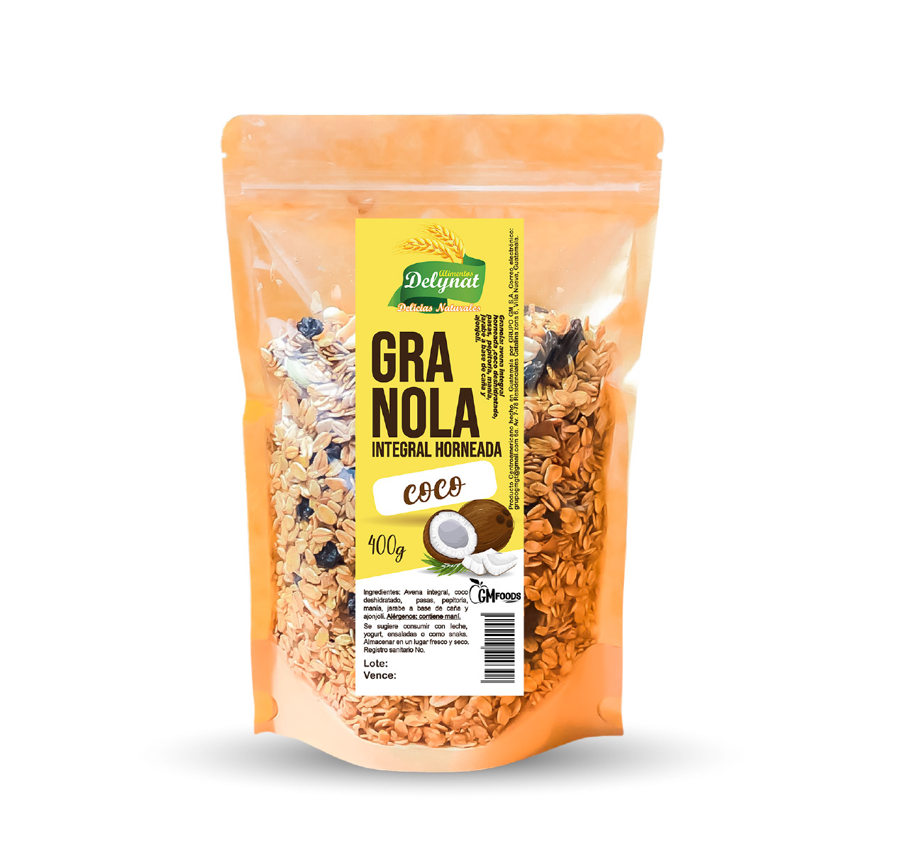 Granola Integral Horneada con Coco 400g