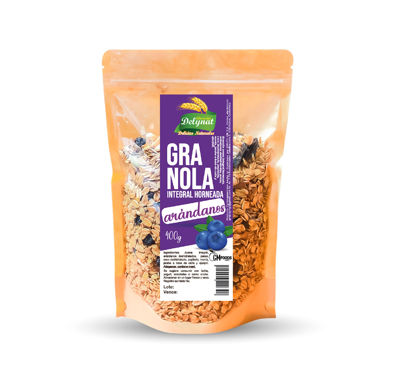 Granola Integral Horneada con Arándanos 400g