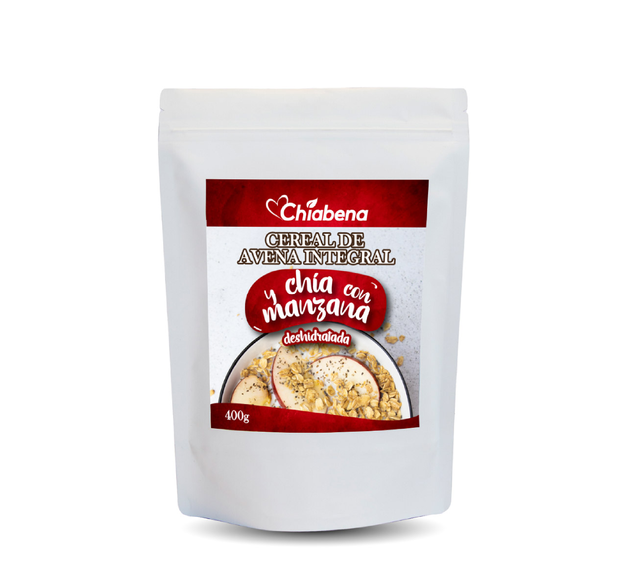 Cereal de Avena Integral y chia con manzana 400g