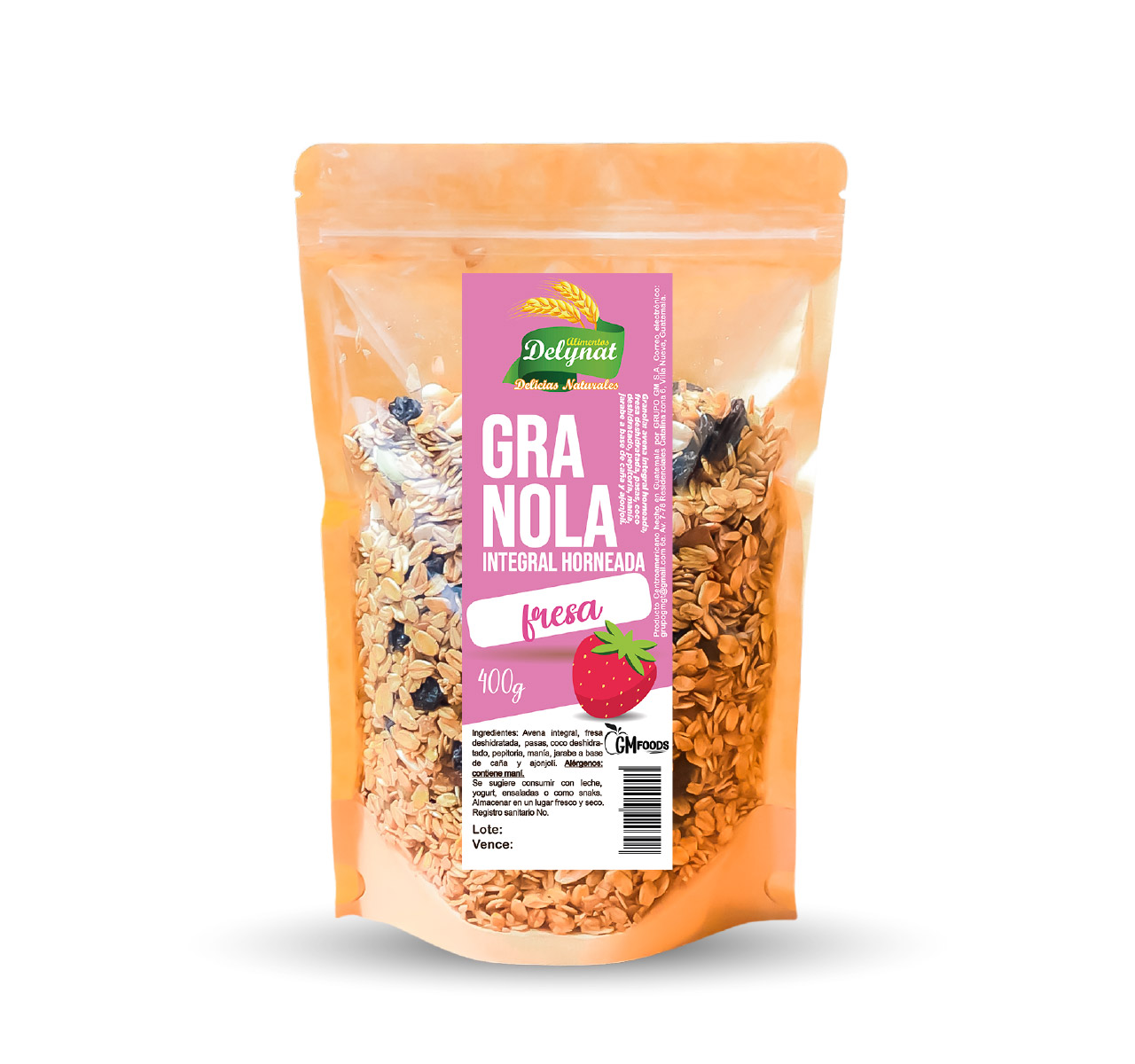 Granola Integral Horneada con Fresas 400g