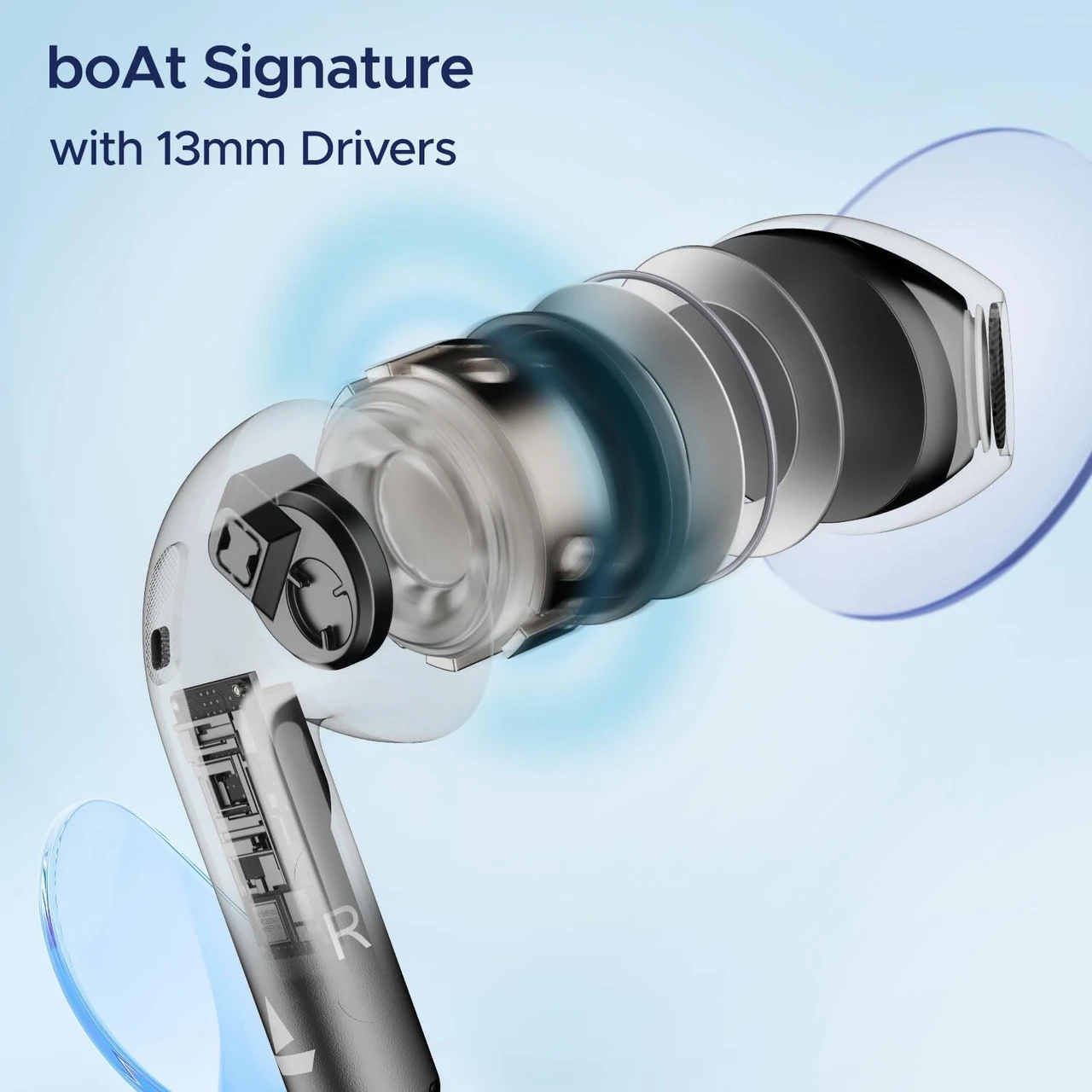 boAt Airdopes Ace TWS in Ear Earbuds with 35 HRS Playback, 13mm Drivers, Dual Mics 