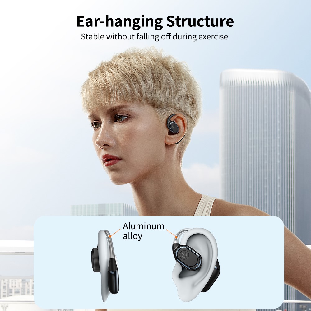 XUNDD W004 1 Pair OWS Headset Bluetooth-compatible Earphone Open-Ear Wireless Headphone (Button Control)