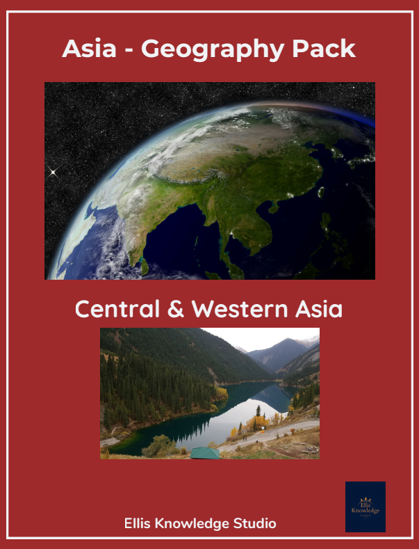 Central & Western Asia  Geography Pack - U.S Customary System