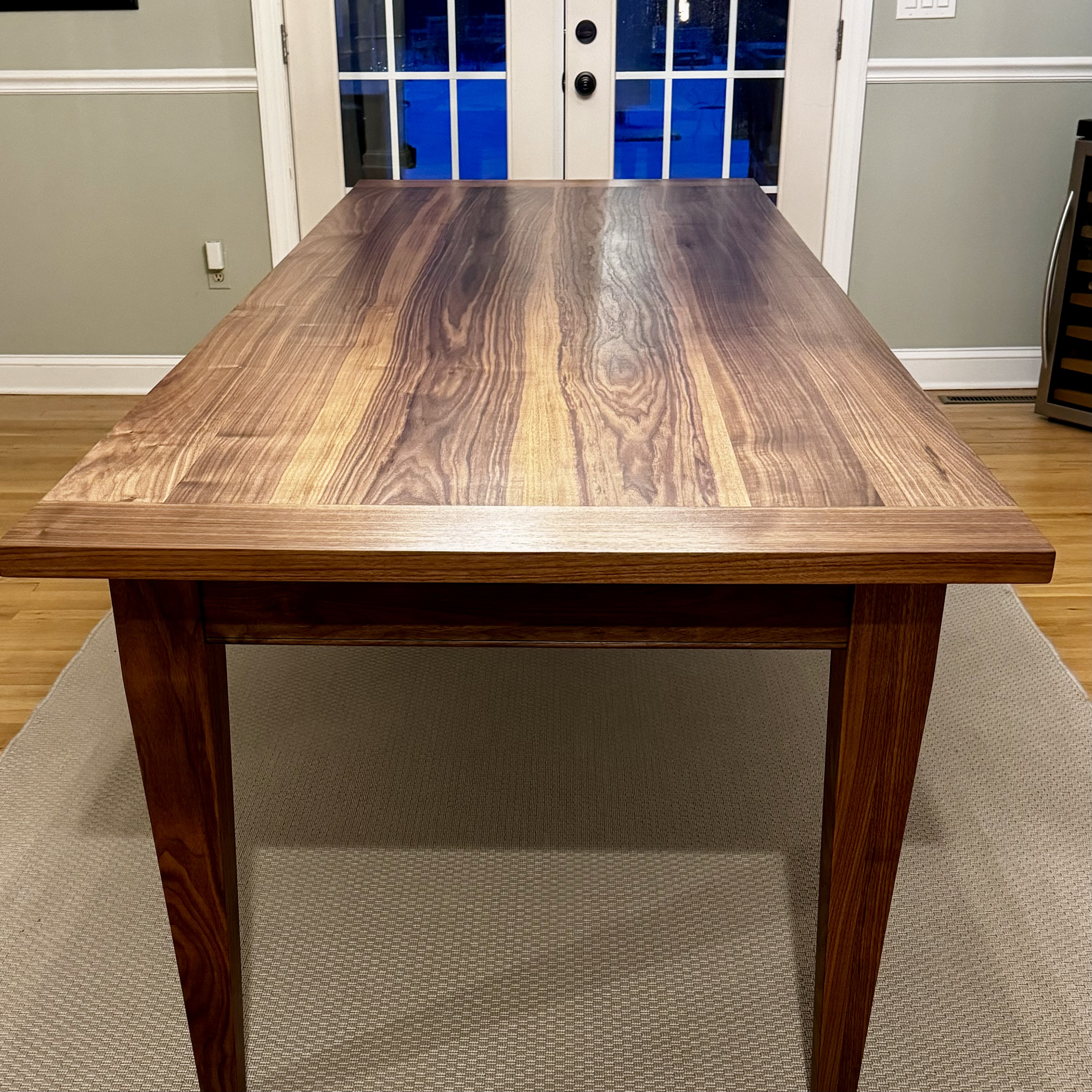 Custom Walnut Wood Dining Table