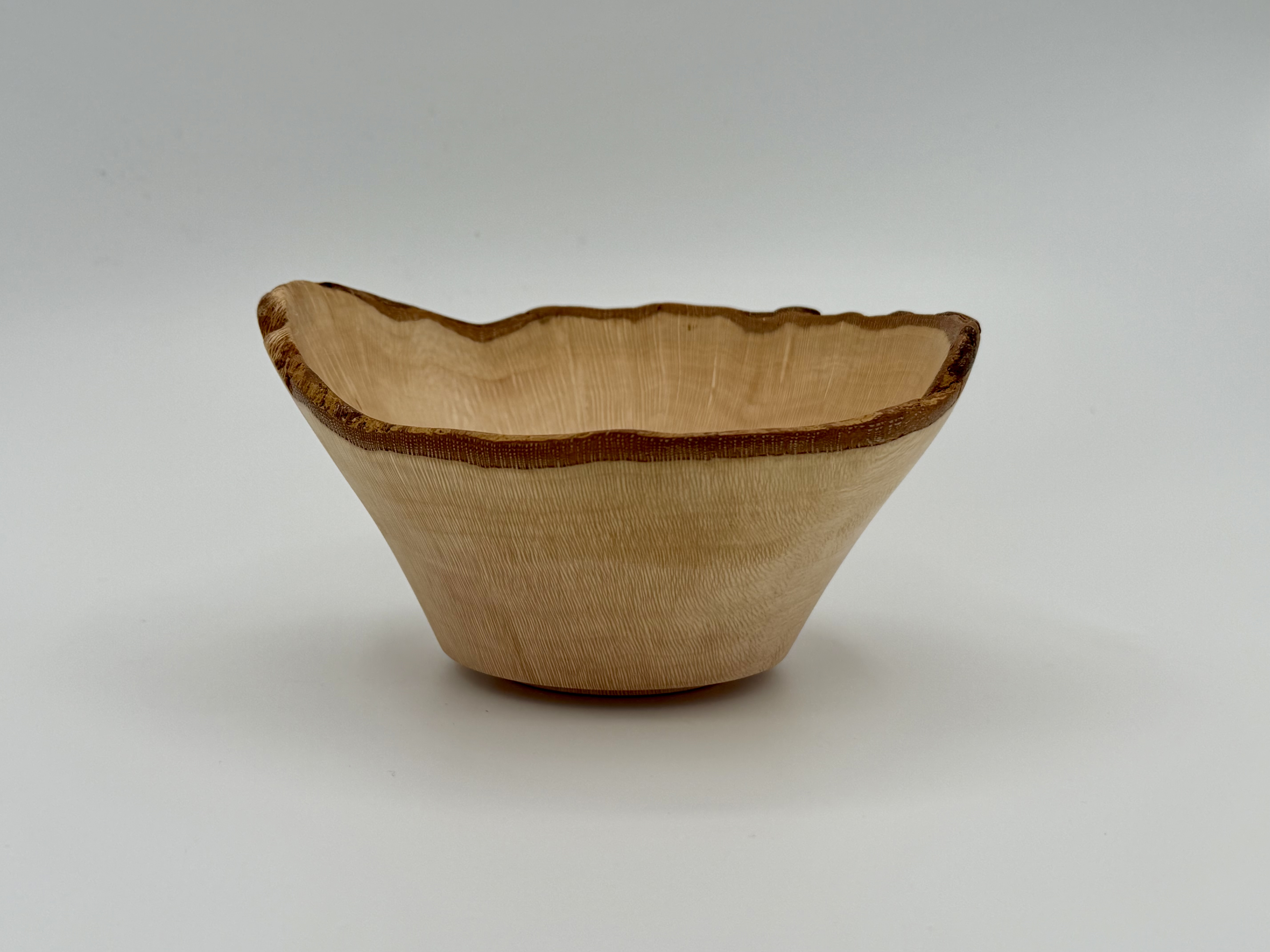 Live Edge Curly Maple Bowl, 6”