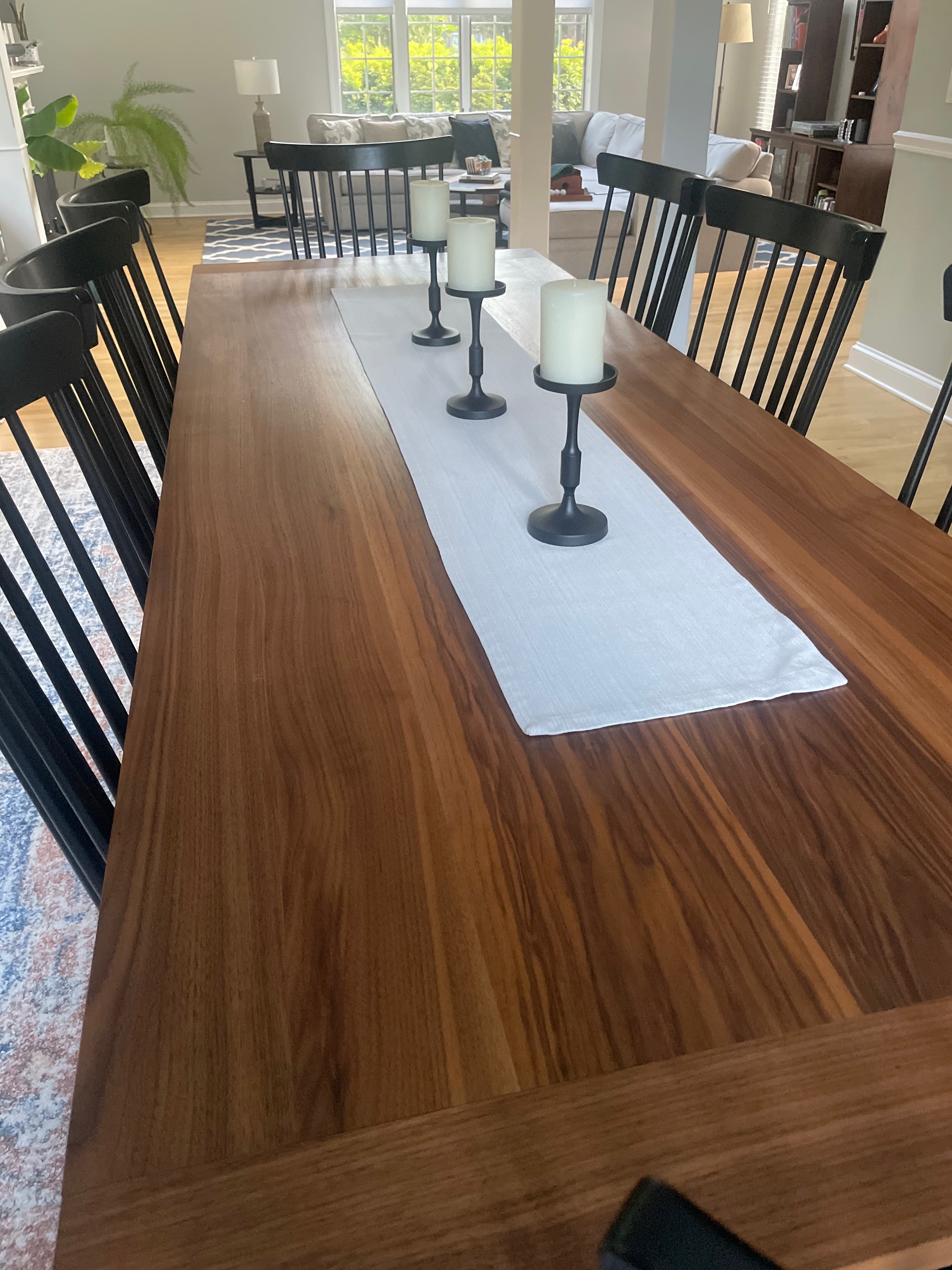 Custom Walnut Wood Dining Table