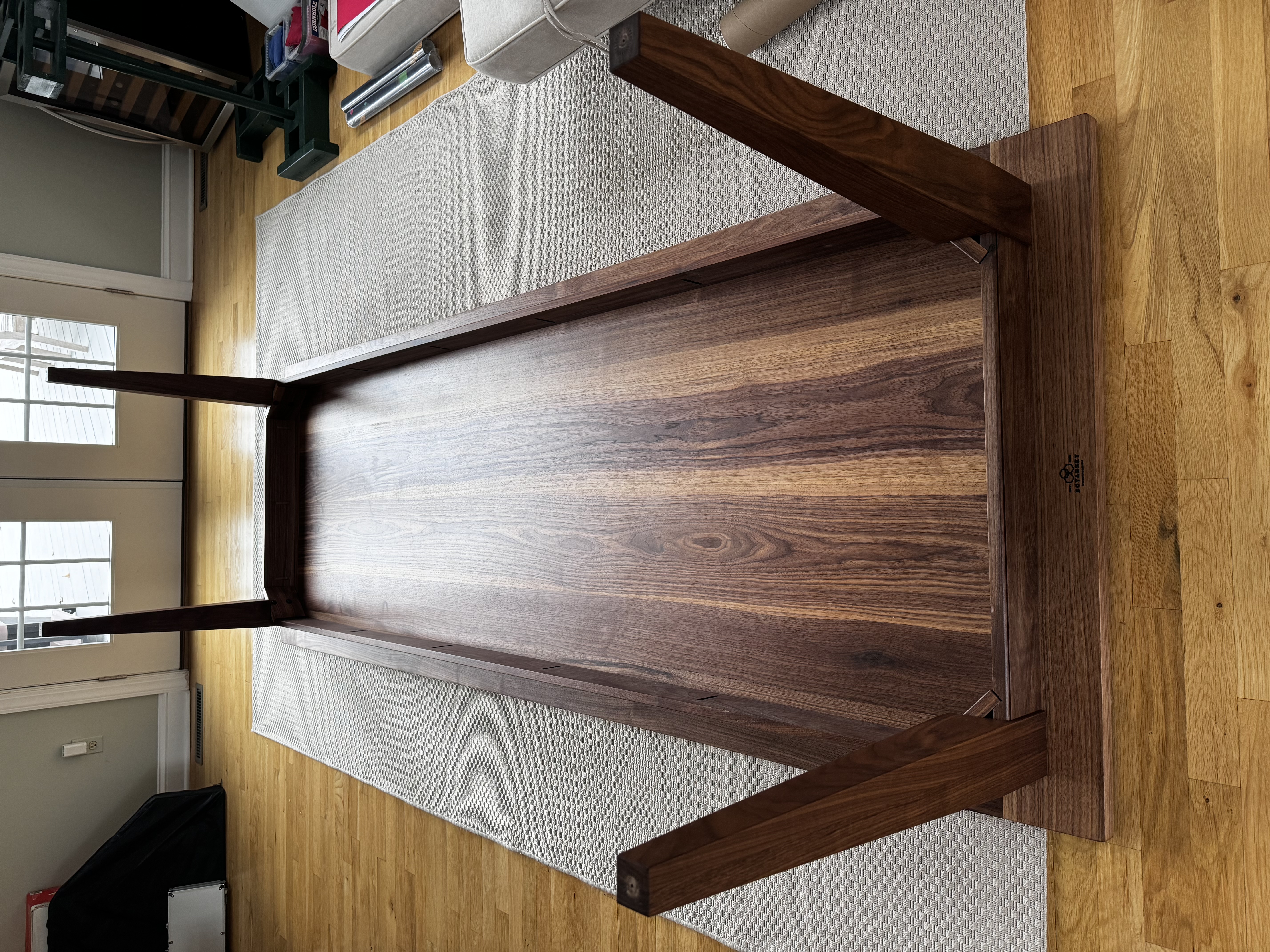 Custom Walnut Wood Dining Table