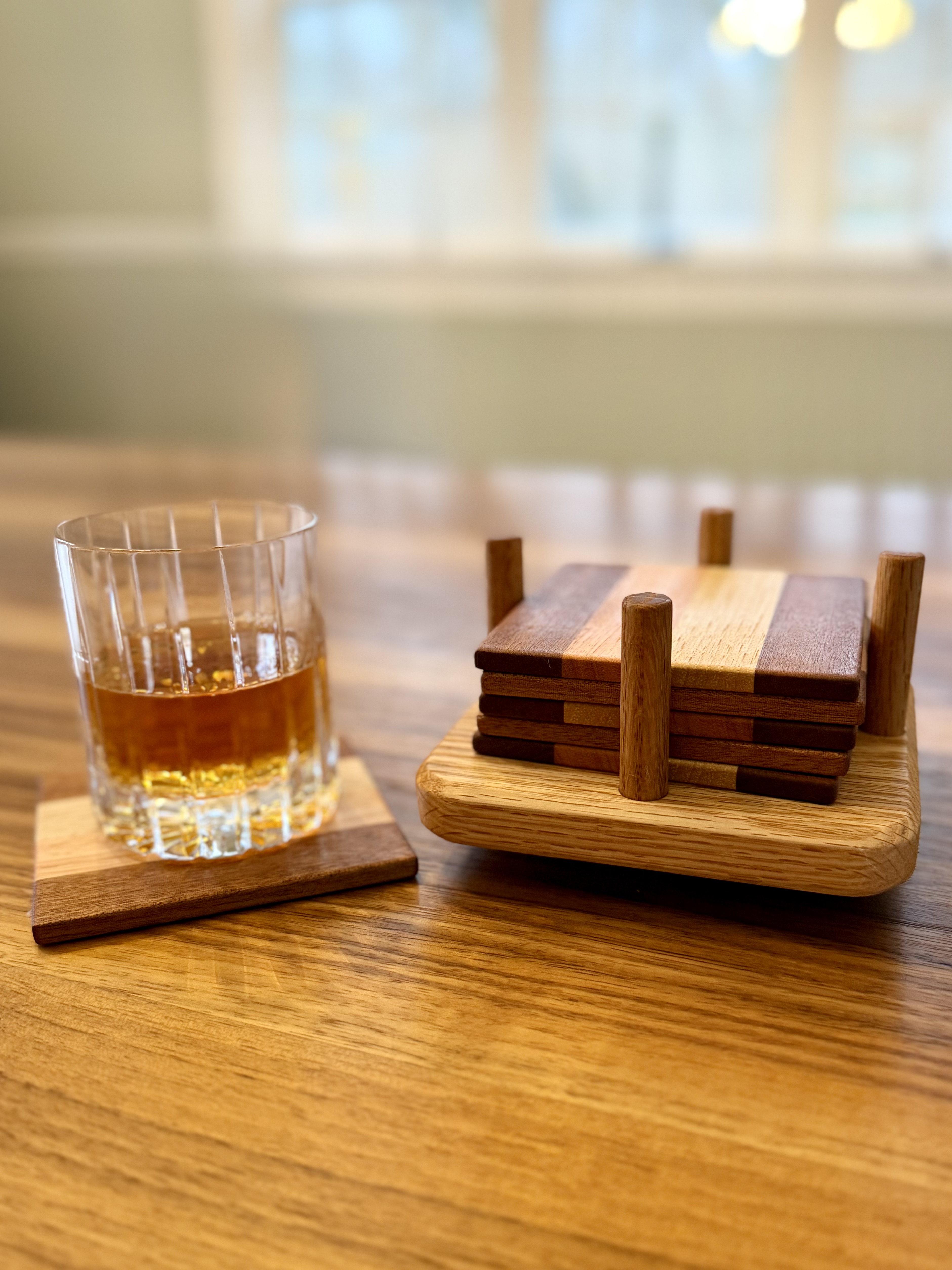 Wooden Drink Coaster Set