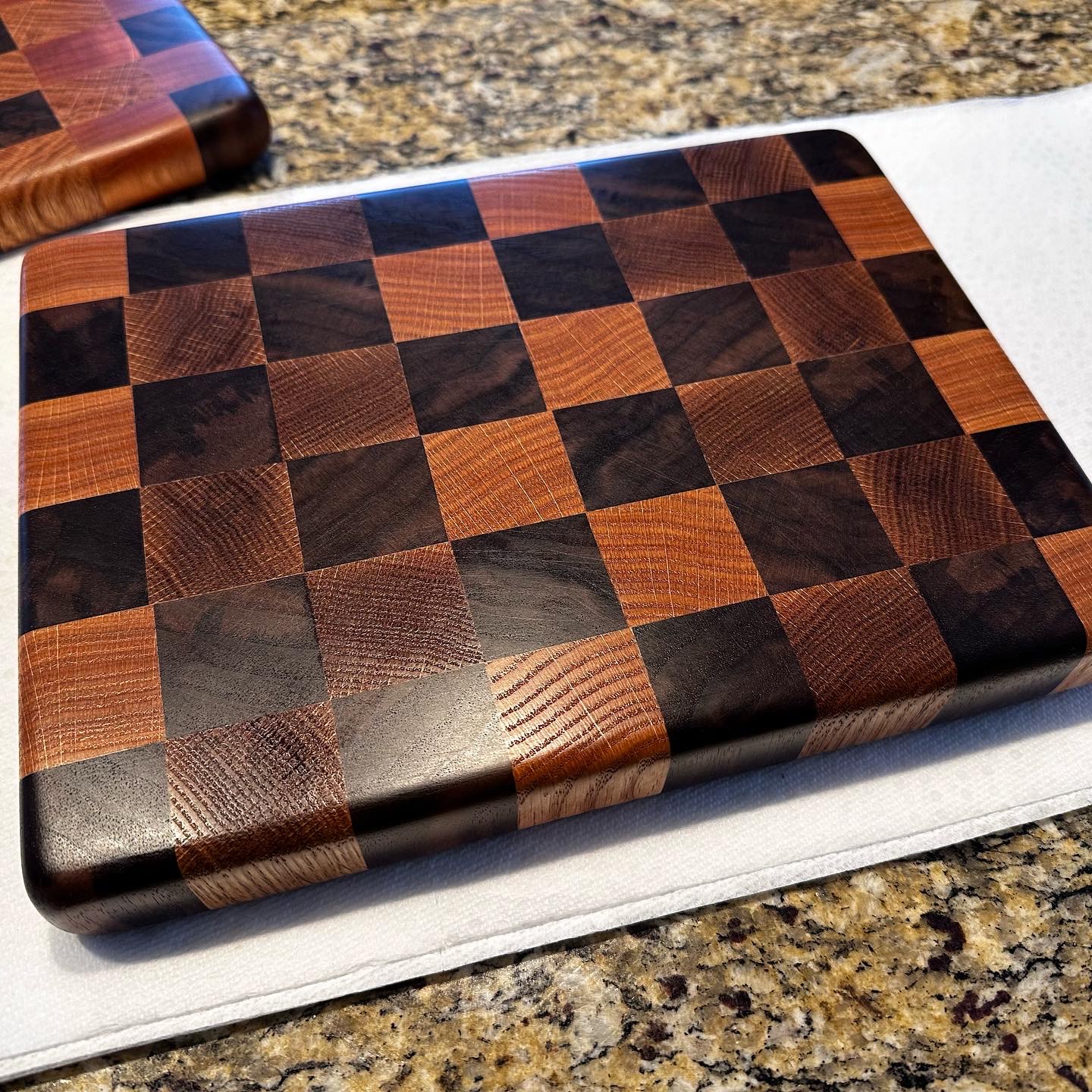 Checkered End-Grain Cutting Board