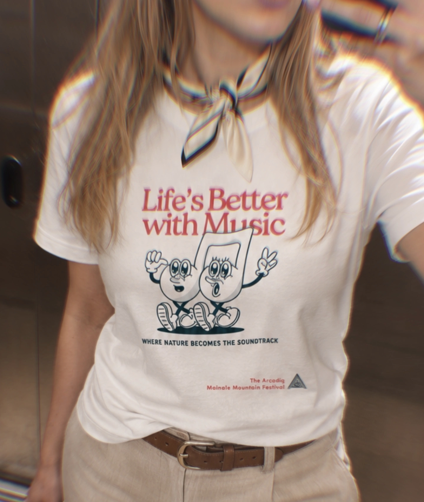Life's better with Music Τ-Shirt - White