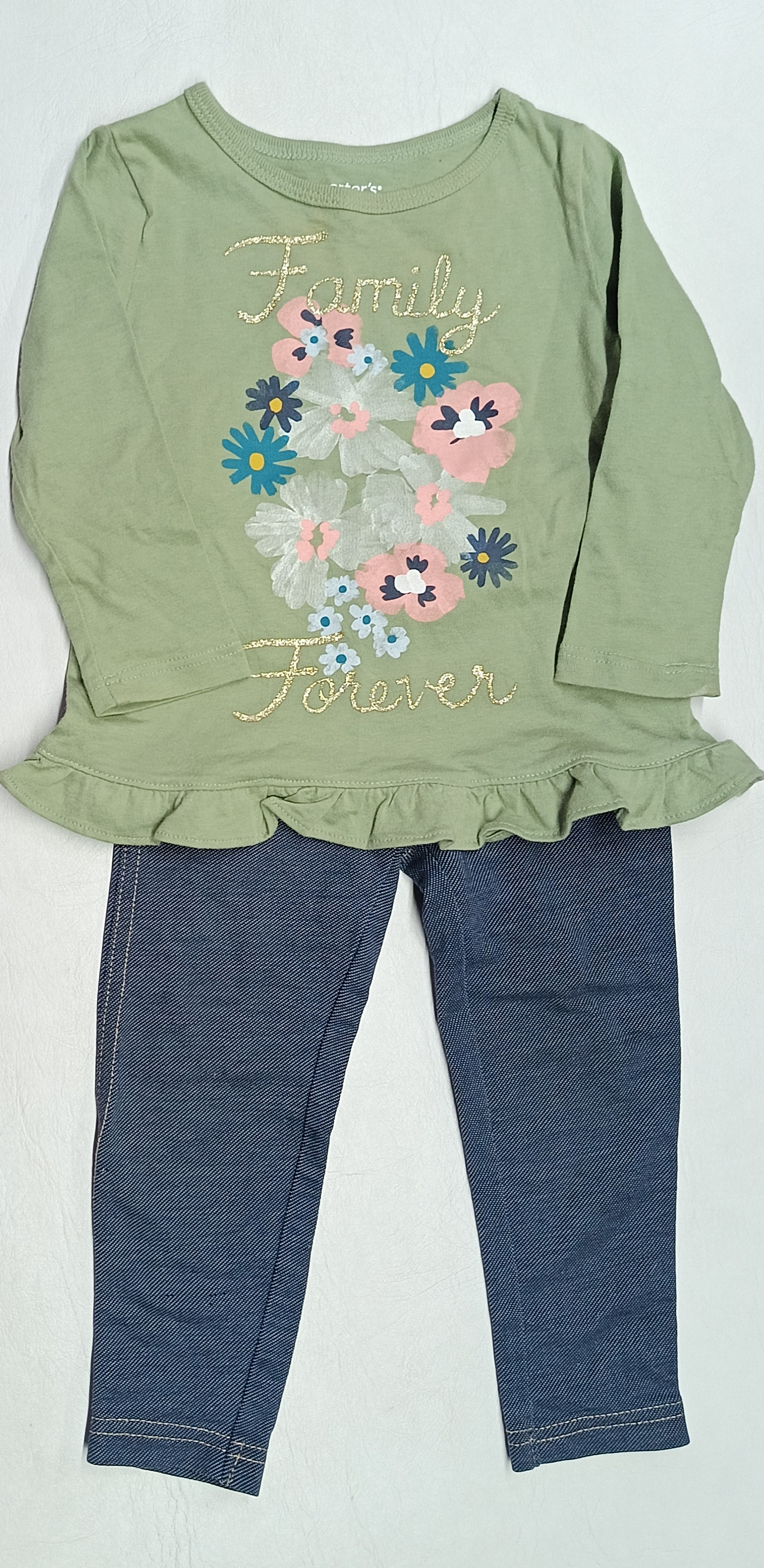 Conjunto Infantil Verde y Jean