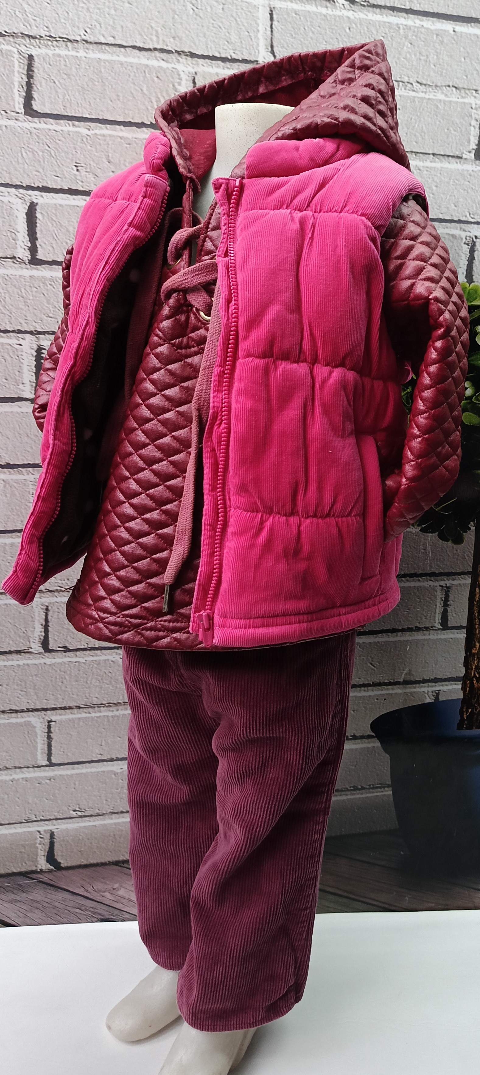 Conjunto Infantil de Invierno Fucsia